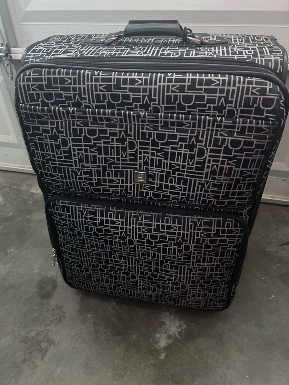Diane Von Furstenberg Black and White Geometric Travel Bag